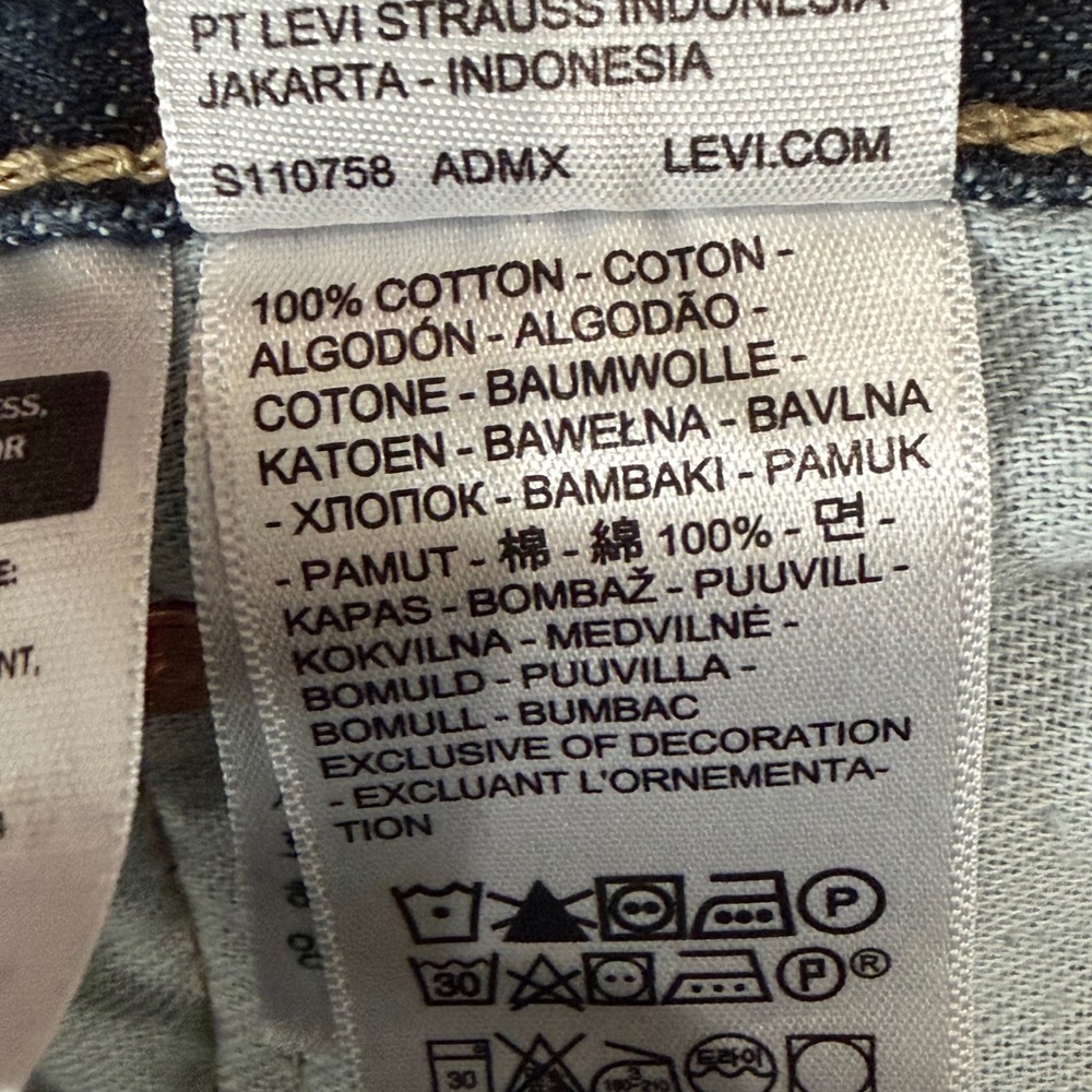 Levi's 501 Original Fit Straight Leg Jeans Dark Indigo Wash W27 L30 - Picture 6 of 7